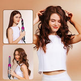 smooth and voluminous hair styled with a 5 in 1 hot air styler hair dryer brush.