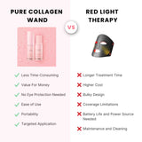 Comparison of KAHI Wrinkle Bounce Multi Balm and red light therapy, highlighting benefits including portability, ease of use, value for money, and targeted skincare application.