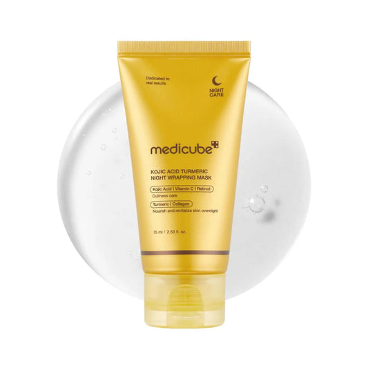 Medicube turmeric night wrapping mask, a korean skin care product for brightening dull skin